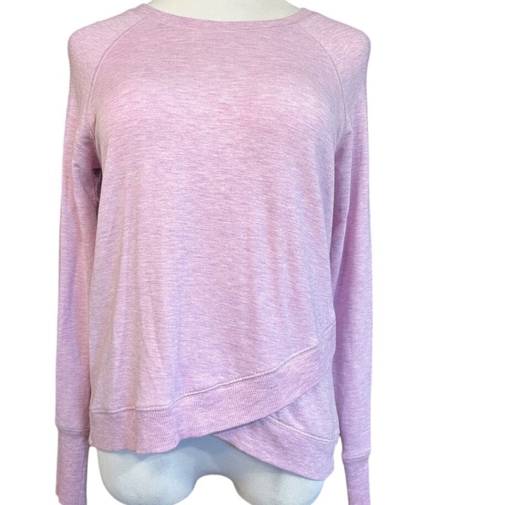 Active Life‎ Budding Lilac Heather Crossover Tulip Hem Sweatshirt Small SM
